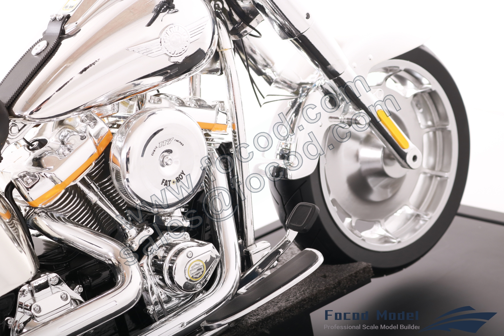 custom made model of Harley-Davidson Fat Boy Gray Ghost 2025 motorcycle